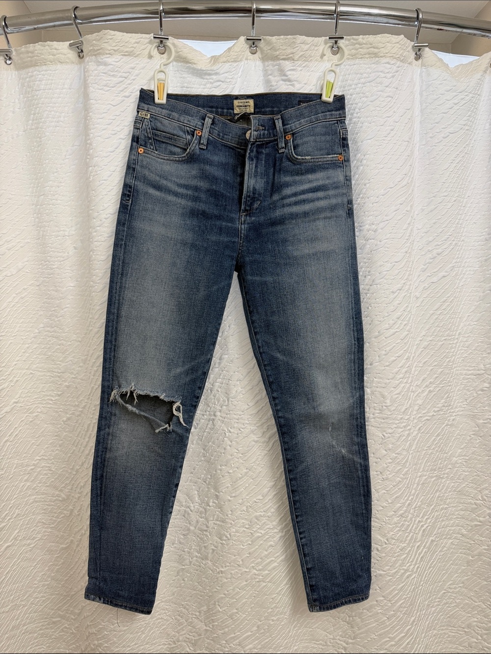 Citizens Of Humanity Women's Skinny Jeans - Distressed Medium Blue Wash